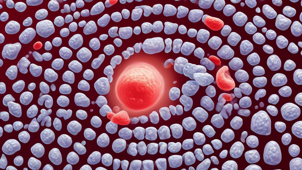 Detailed illustration of a microscopic view of BEQVEZ™ (fidanacogene elaparvovec-dzkt) gene therapy targeting and repairing defective genes in a patient with Hemophilia B, with the FDA approval seal in the background.